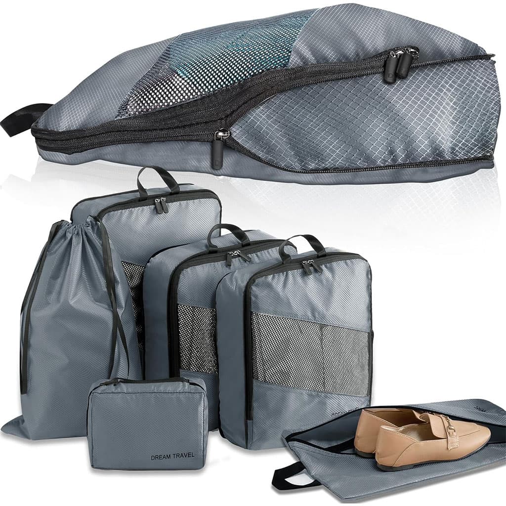 Lot de 6 sacs de voyage et compression extensibles pour valises - Maison - صورة 6