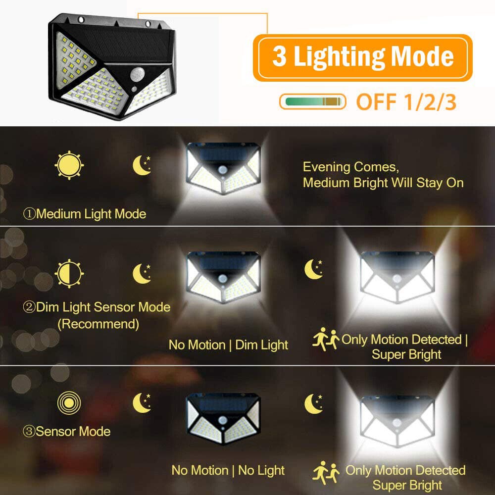 Lampe solaire d'extérieur à 158 LED avec détecteur de mouvement imperméable 3 modes d'éclairage idéal pour un jardin - Électronique - صورة 7