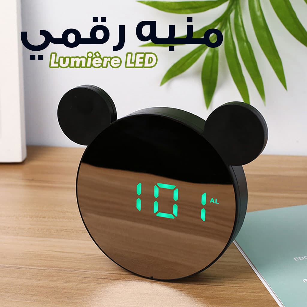 Réveil miroir numérique intelligent en forme mickey mouse - Électronique - صورة 4