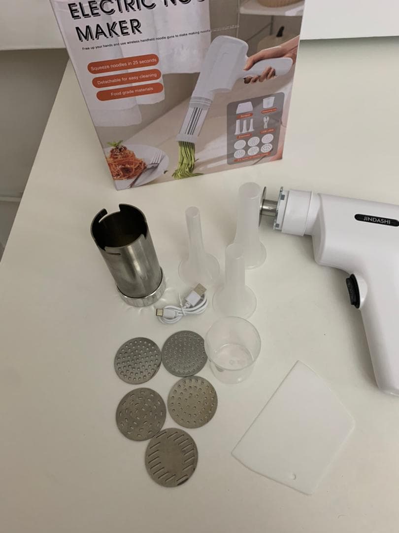 Machine à pâtes Noodle électrique portative en acier inoxydable - Cuisine - صورة حقيقية 12