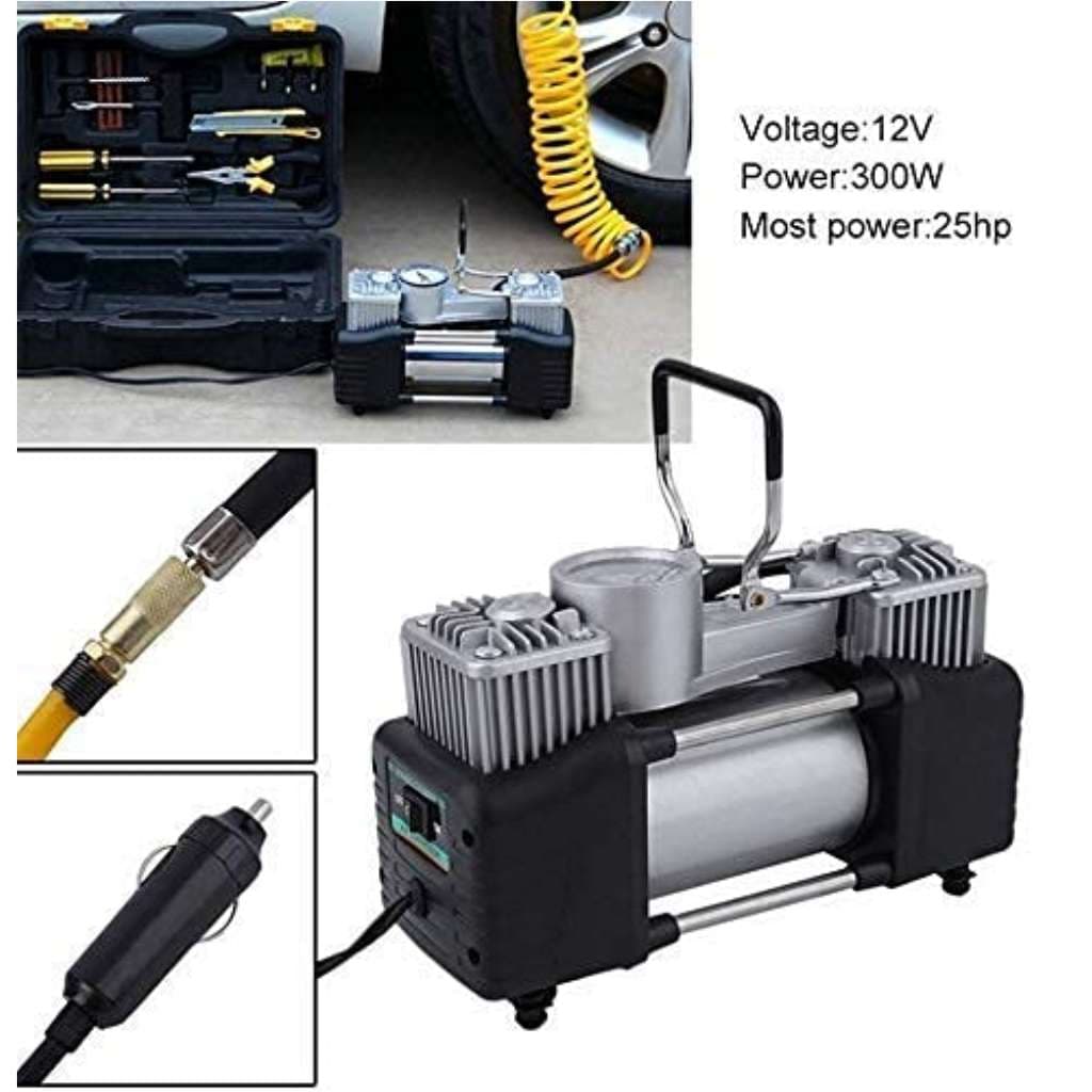 Compresseur d’Air Double Cylindre SHREESAMP avec Kit de réparation 12V -150PSI – مضخة هواء مزدوجة الأسطوانة مع أدوات التصليح - Accessoires Auto/Moto - صورة 3
