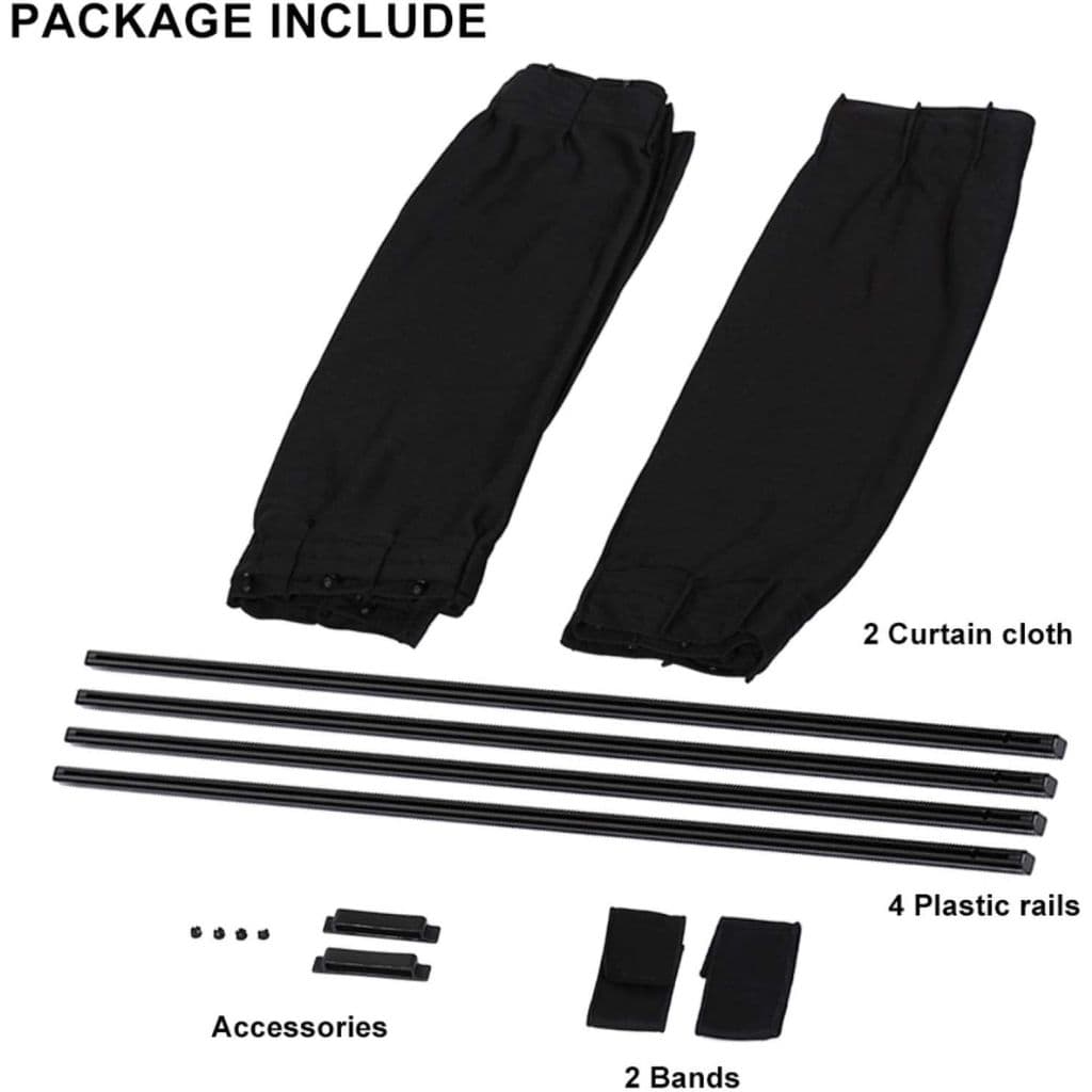 2Pcs Rideau glissé de fenêtre Protection UV pour Voiture  – ستار نوافذ جانبية في السيارة - Accessoires Auto/Moto - صورة 4