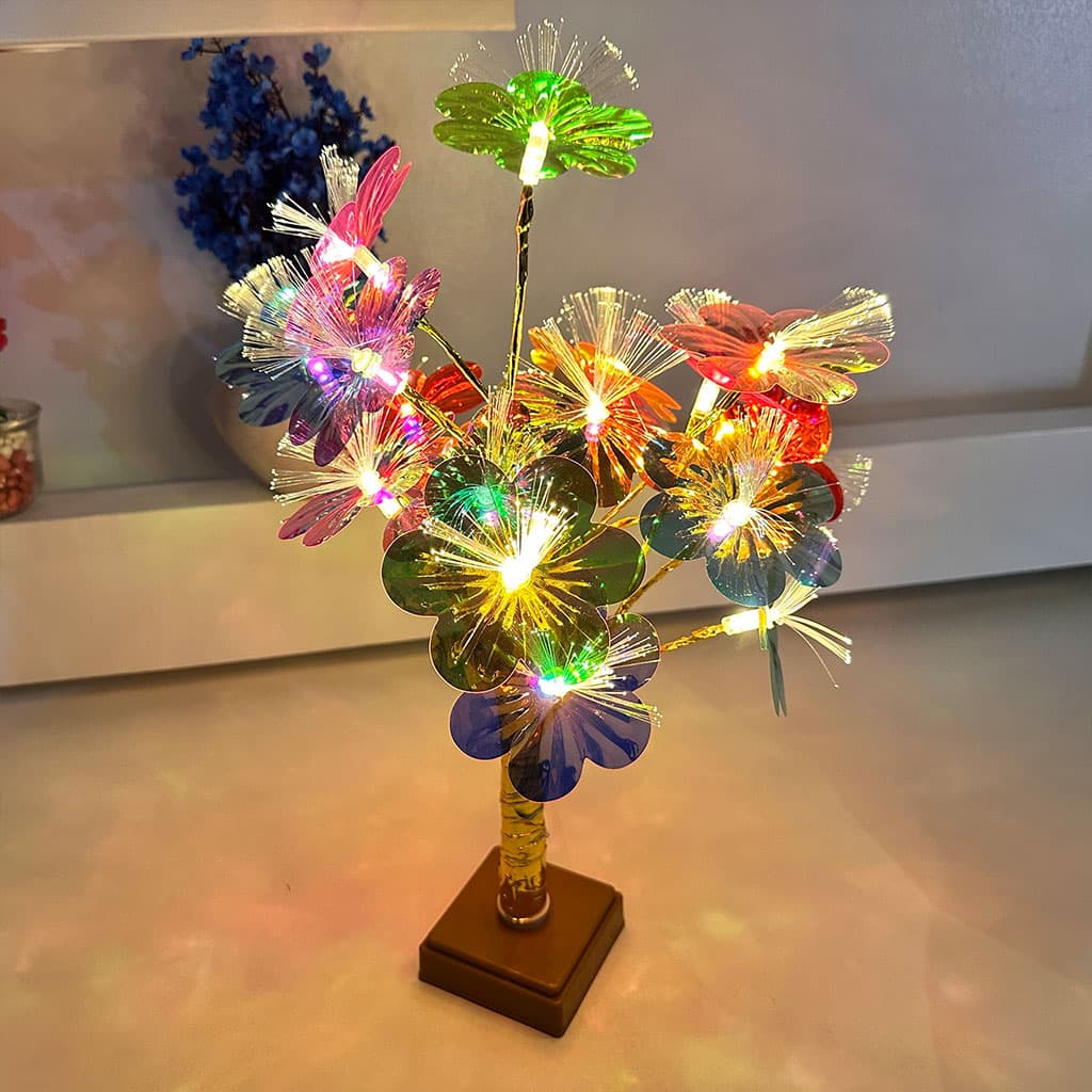 Lampe de Table Fleurs Colorés avec LED – مصباح طاولة للديكور - Décoration - صورة 2