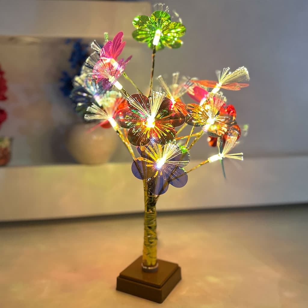 Lampe de Table Fleurs Colorés avec LED – مصباح طاولة للديكور - Décoration - صورة 3