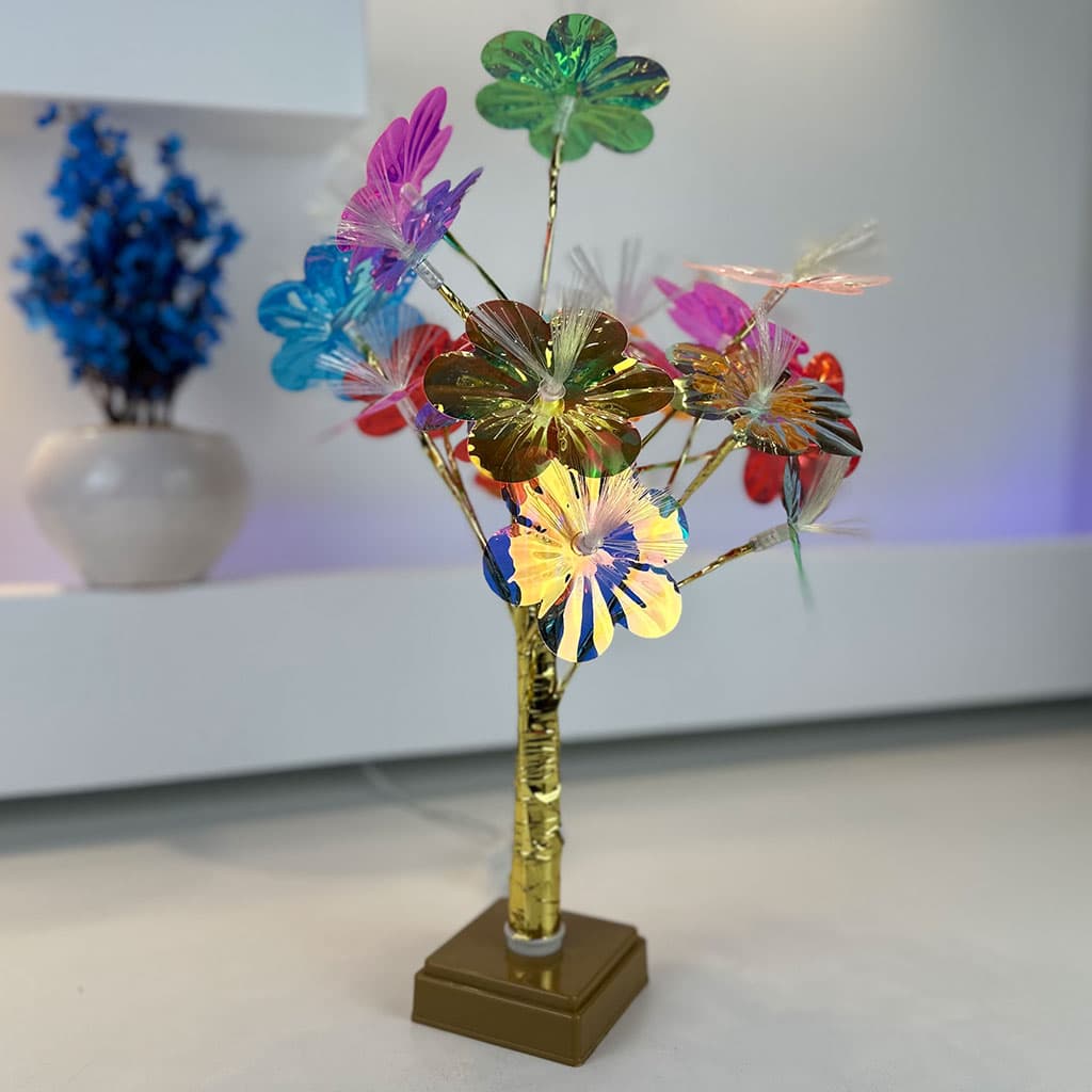Lampe de Table Fleurs Colorés avec LED – مصباح طاولة للديكور - Décoration - صورة 4