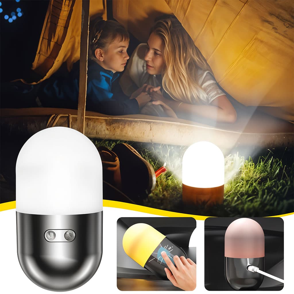 Lampe de camping rechargeable avec changement de couleur RVB – مصباح تخييم ملون - Électronique - صورة 1
