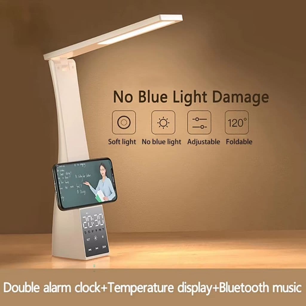 4en1 Lampe de Bureau LED et Haut-Parleur Bluetooth  – مصباح مكتب و مكبر صوت - Électronique - صورة 5