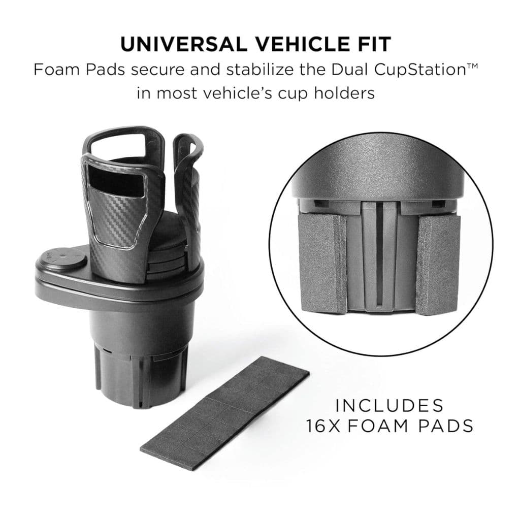 Porte-Gobelet Voiture Extensible 2-en-1 avec Base Rotative à 360° – حامل أكواب مزدوج قابل للتوسيع  - Accessoires Auto/Moto - صورة 5