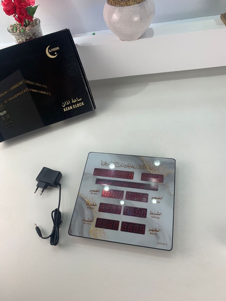 Horloge Numérique Islamique avec Éclairage LED – ساعة رقمية إسلامية الأذان ولأوقات الصلاة بإضاءة رفيعة - Électronique - صورة حقيقية 3