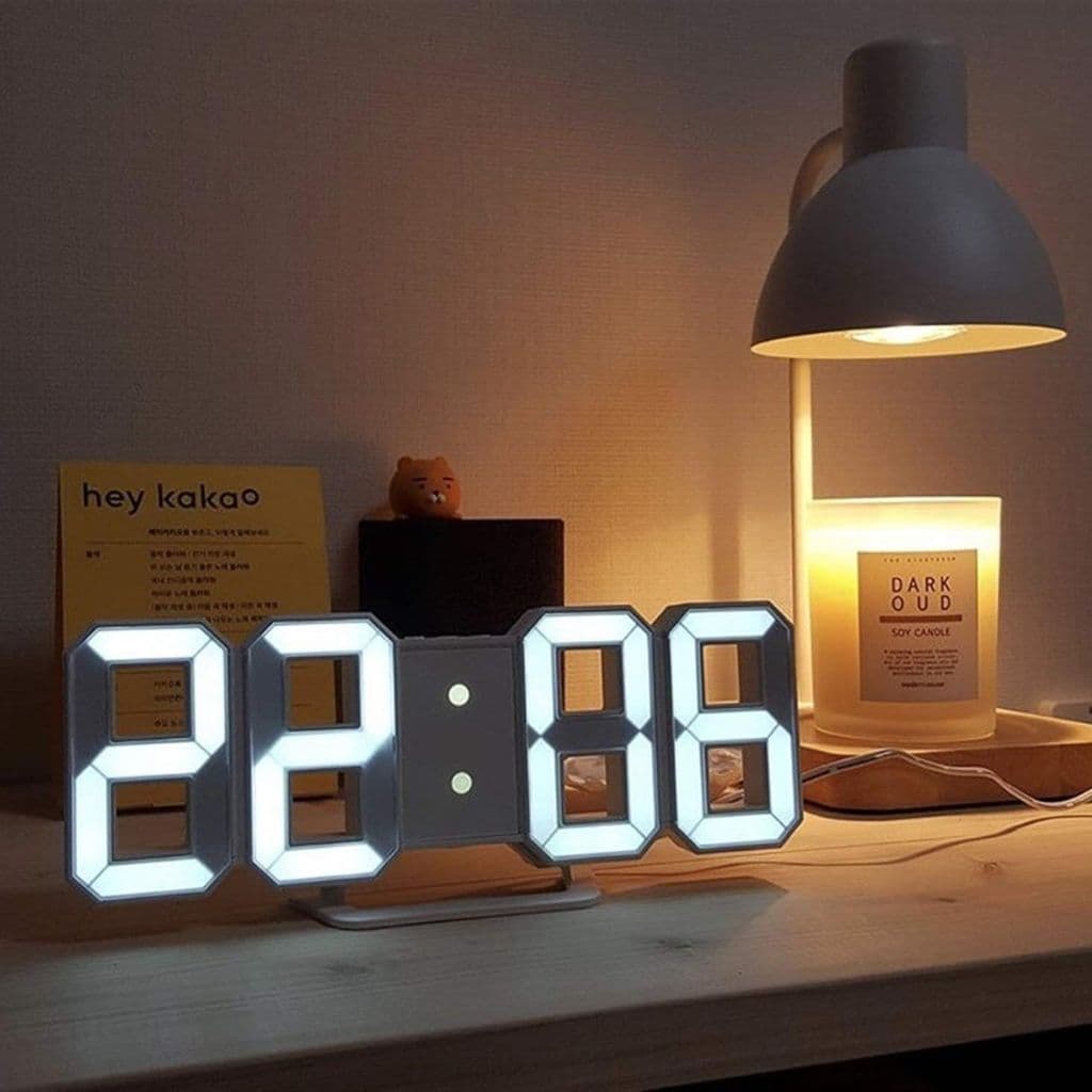Horloge Numérique 3D LED pour Mur et bureau GH8018 – ساعة رقمية ثلاثية الأبعاد حائط و مكتب - Électronique - صورة 1