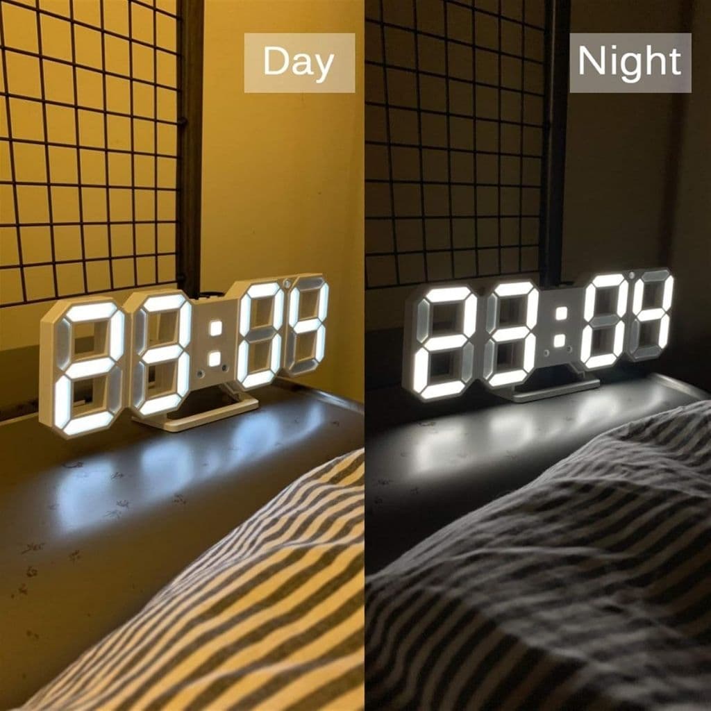 Horloge Numérique 3D LED pour Mur et bureau GH8018 – ساعة رقمية ثلاثية الأبعاد حائط و مكتب - Électronique - صورة 5