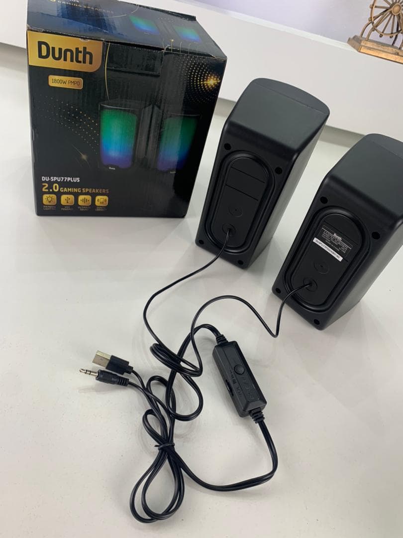 Haut-Parleurs Filaire pour PC DUNTH 1800W DU-SPU77PLUS LED – مكبرات صوت سلكية للكمبيوتر - صورة حقيقية 5