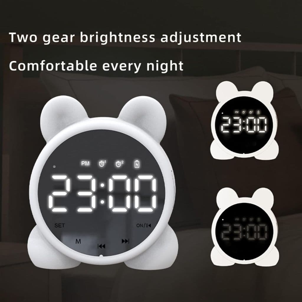 Réveil Numérique Sans Fil avec Affichage LED Miroir et Haut-Parleur Bluetooth - منبه رقمي لاسلكي بشاشة مرآة ومكبر صوت بلوتوث - Électronique - صورة 4