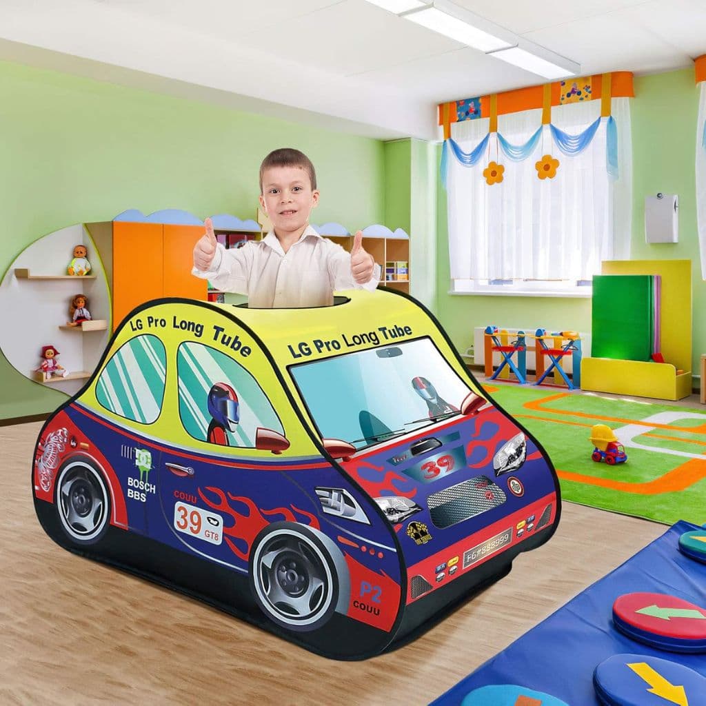 Tente de Jeu Voiture de Course Pop-Up pour Enfants – خيمة لعب سيارة سباق للأطفال مع 50 كرة بلاستيكية - Jouet & Gaming - صورة 3