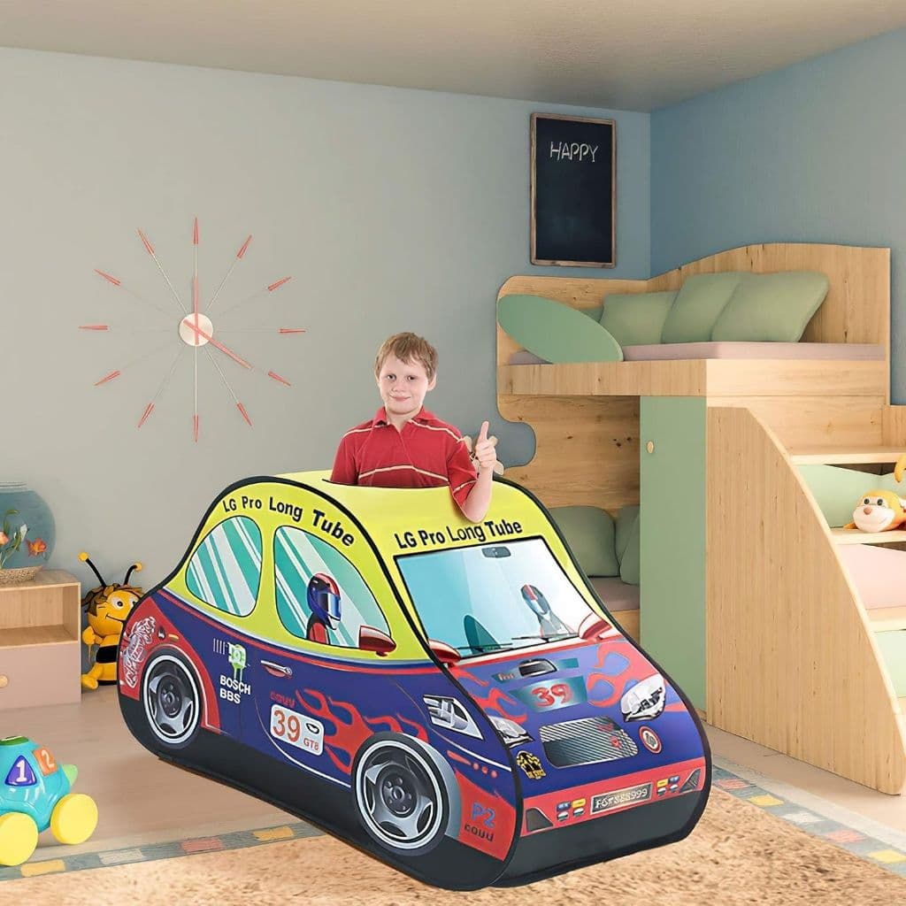 Tente de Jeu Voiture de Course Pop-Up pour Enfants – خيمة لعب سيارة سباق للأطفال مع 50 كرة بلاستيكية - Jouet & Gaming - صورة 5