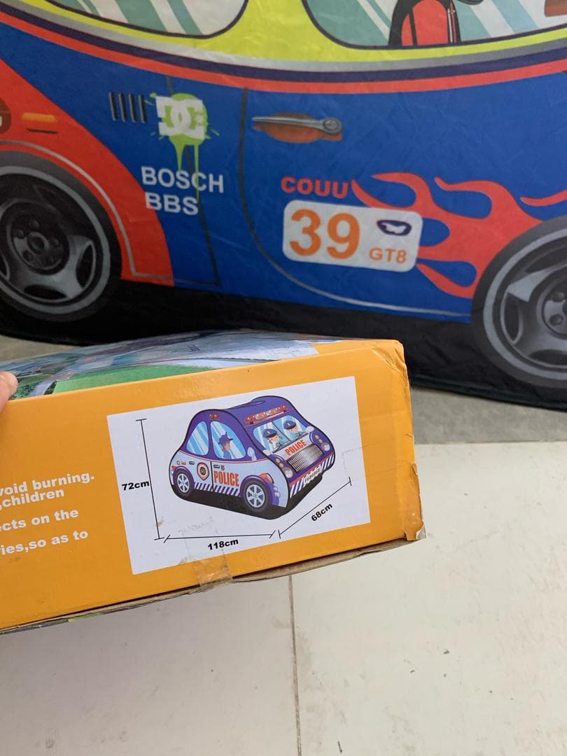 Tente de Jeu Voiture de Course Pop-Up pour Enfants – خيمة لعب سيارة سباق للأطفال مع 50 كرة بلاستيكية - Jouet & Gaming - صورة حقيقية 9