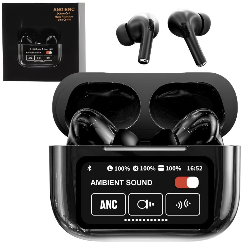 Écouteurs AIRBUDS avec Réduction de Bruit ANC/ENC – سماعات بعزل الصوت الخارجي - Électronique - صورة 1