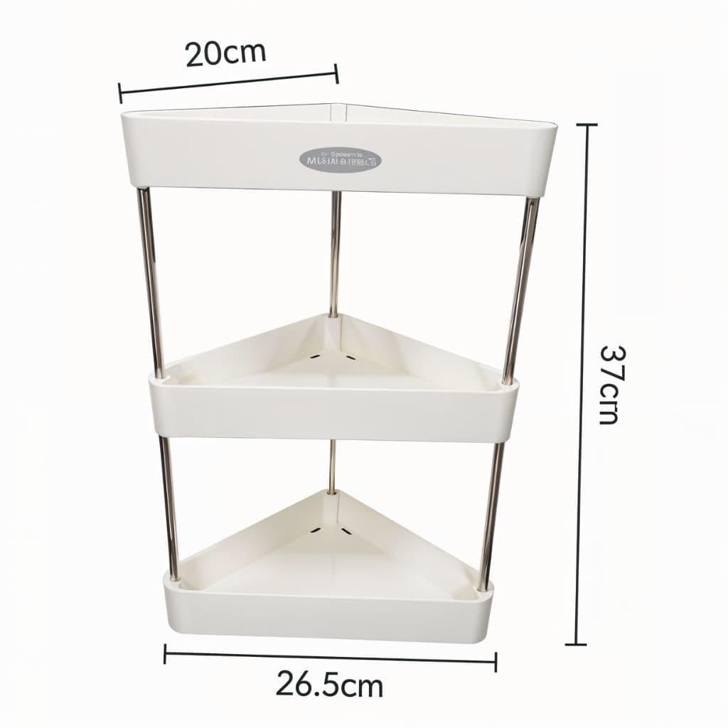 Étagère d'Angle de Rangement Multifonctionnelle 3 Tier – رف زاوية للتخزين متعدد الوظائف - Cuisine - صورة 2