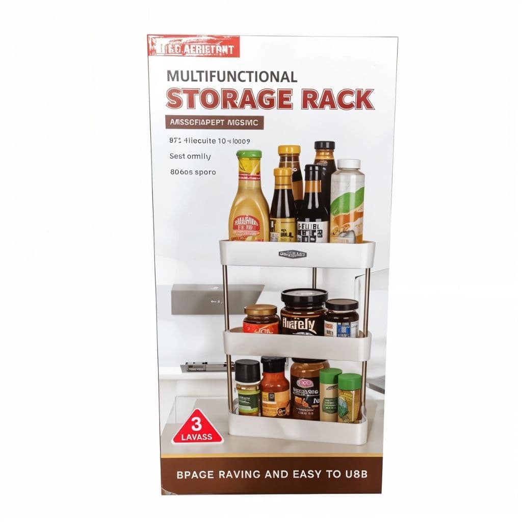 Étagère d'Angle de Rangement Multifonctionnelle 3 Tier – رف زاوية للتخزين متعدد الوظائف - Cuisine - صورة 3