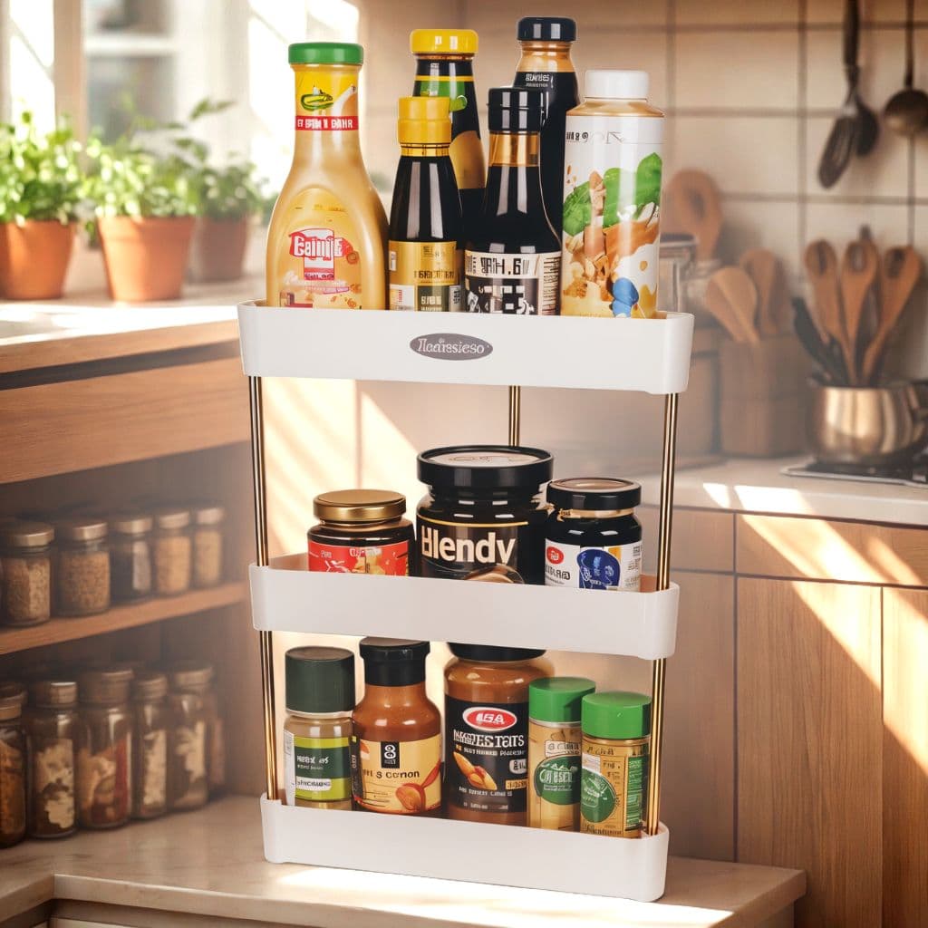 Étagère d'Angle de Rangement Multifonctionnelle 3 Tier – رف زاوية للتخزين متعدد الوظائف - Cuisine - صورة 5