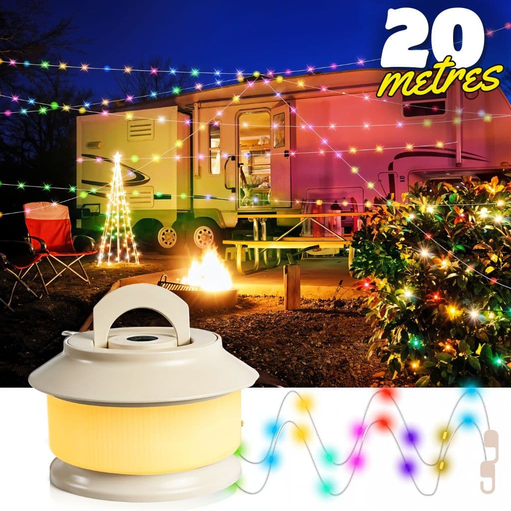 Guirlande Lumineuse Extérieure Rechargeable 20M - مصابيح سلسلة قابلة لإعادة الشحن - Électronique - صورة 1