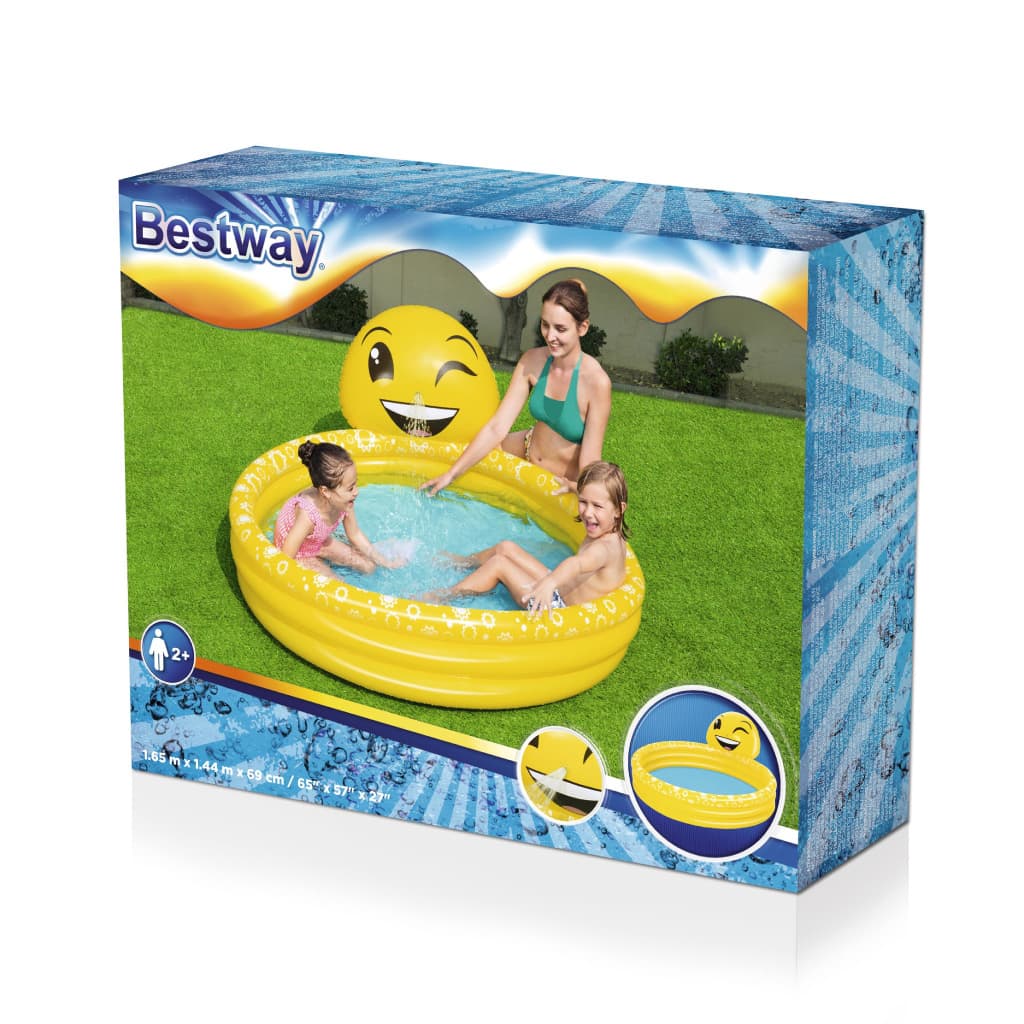 Piscine Gonflable Ronde Motif Emoji Pour Enfants 165 x 144 x 69 cm Bestway 53081 - Jouet & Gaming - صورة 7
