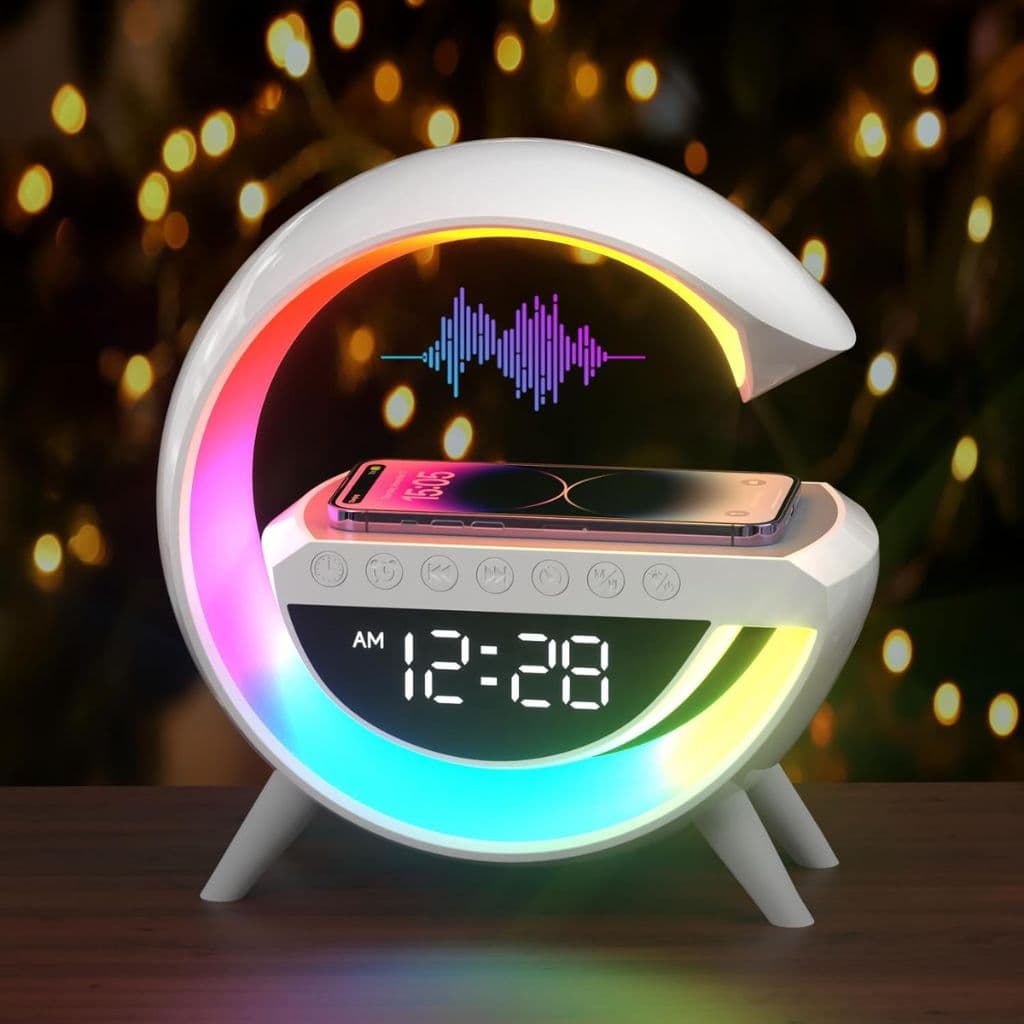Lampe d'Ambiance LED avec Chargeur Sans Fil et Enceinte Bluetooth - مصباح مع شاحن لاسلكي ومكبر صوت بلوتوث - Électronique - صورة 1