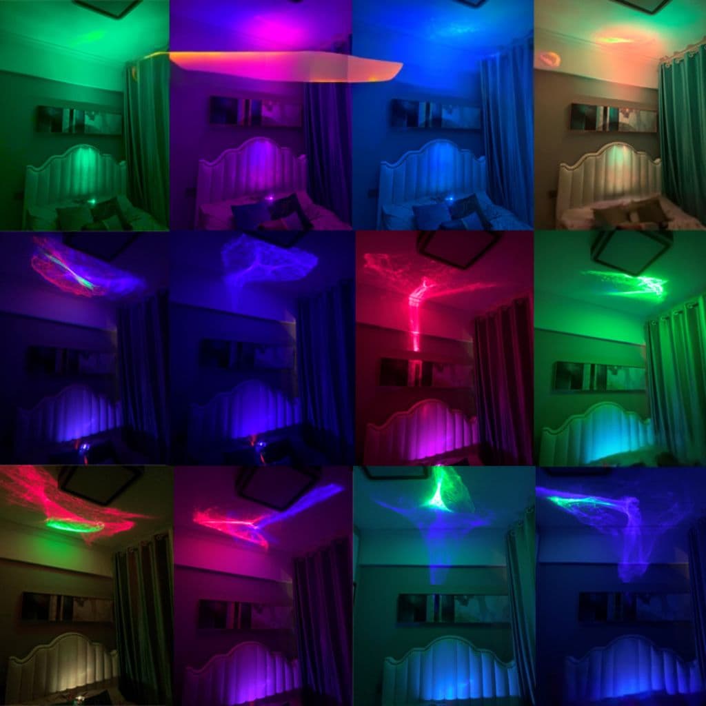 Projecteur LED Effet Étoilé avec Projection Multicolore RGB USB - مصباح عرض ليلي مع تأثير النجوم وألوان متعددة - Décoration - صورة 4