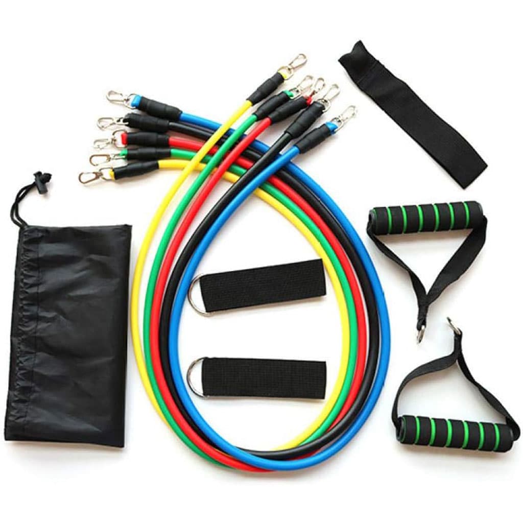 Cordes élastiques de musculation Ensemble de bandes pour sport 11Pcs (5Kg-45Kg) – طقم التدريب المنزلي - Sport - صورة 2