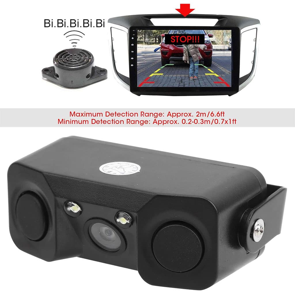 Kit de caméra de recule avec double capteur de de stationnement – كاميرة خلفية مع رادارات خلفية - Accessoires Auto/Moto - صورة 5