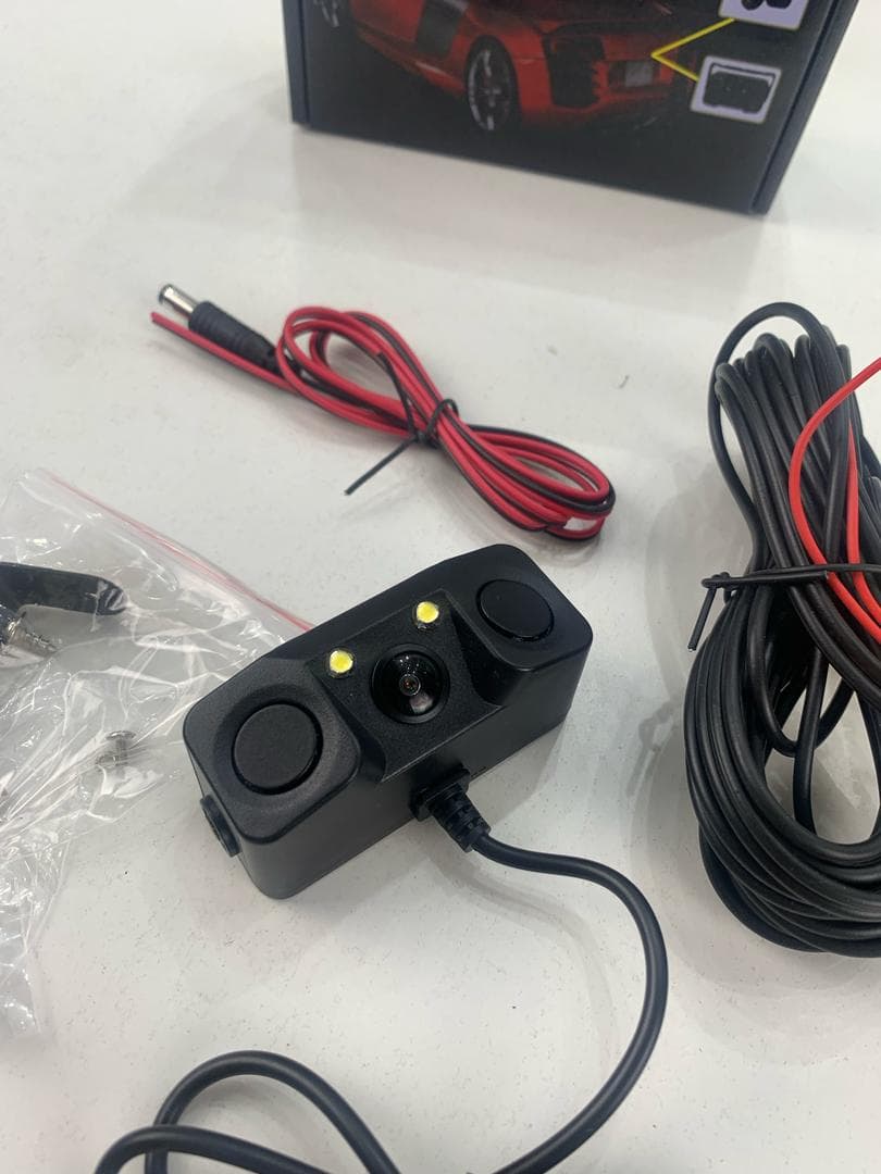Kit de caméra de recule avec double capteur de de stationnement – كاميرة خلفية مع رادارات خلفية - Accessoires Auto/Moto - صورة حقيقية 8