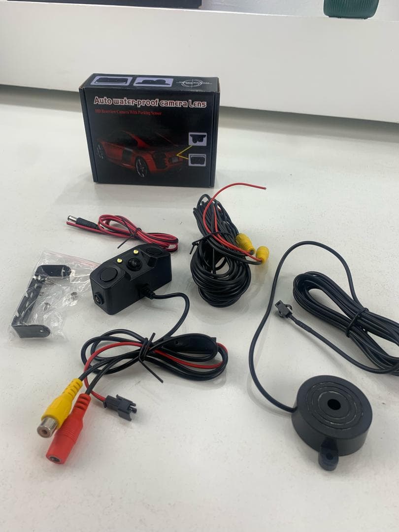 Kit de caméra de recule avec double capteur de de stationnement – كاميرة خلفية مع رادارات خلفية - Accessoires Auto/Moto - صورة حقيقية 9