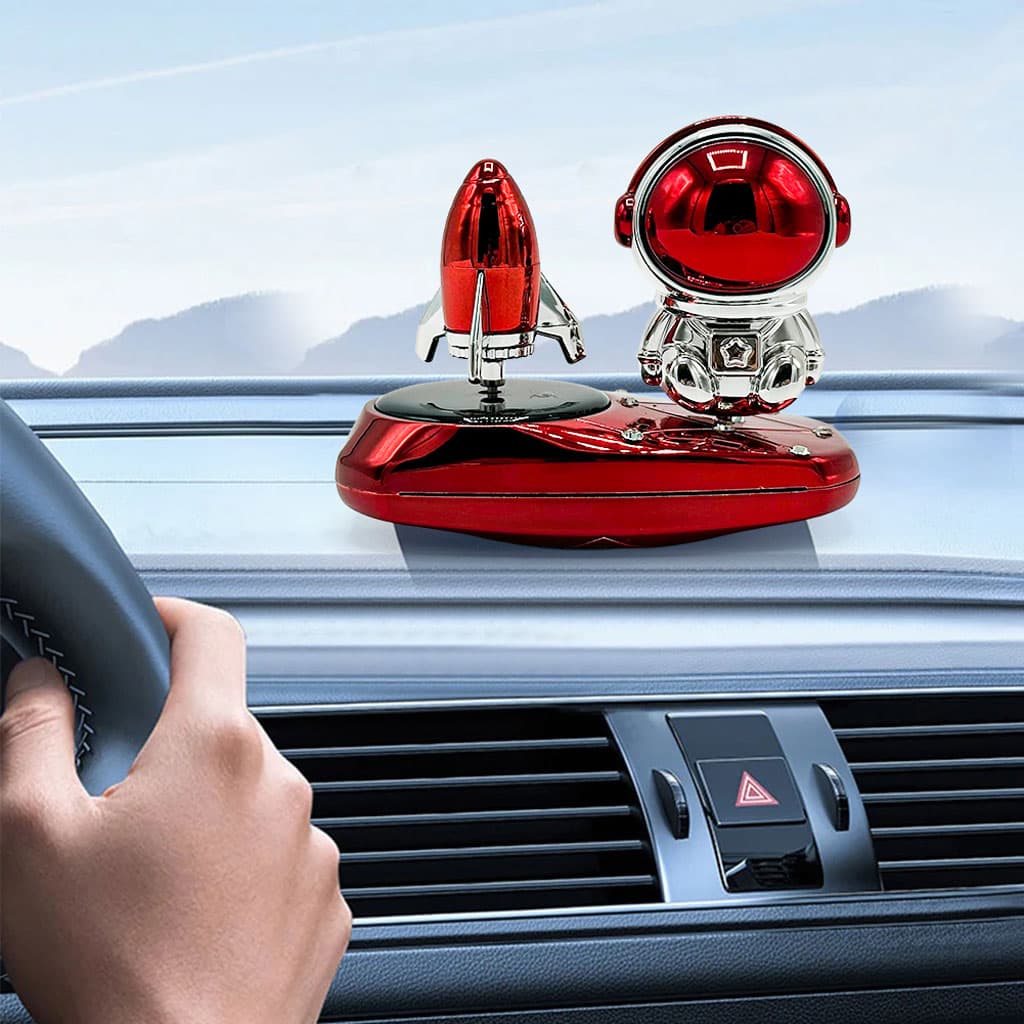 Parfum Voiture Solaire Décor Astronaute – موزع العطر في السيارة - Accessoires Auto/Moto - صورة 2