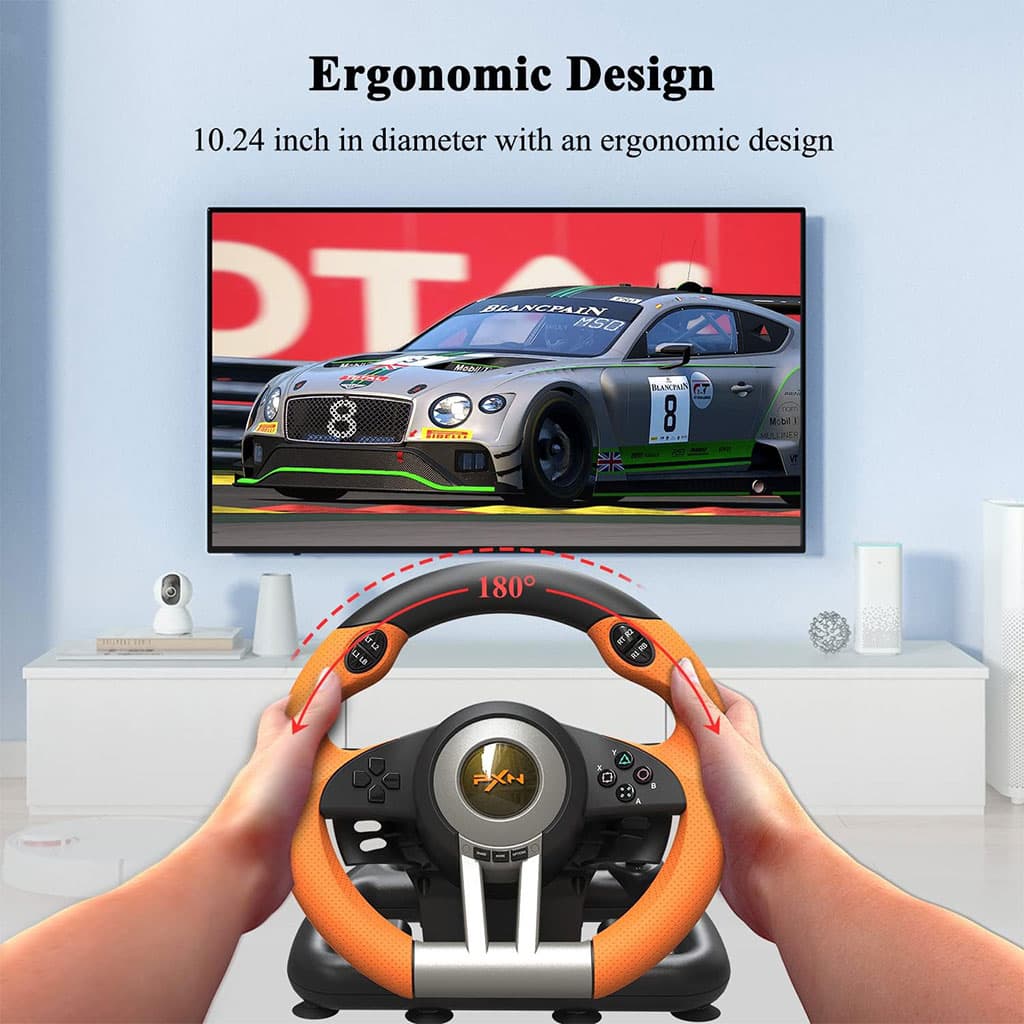 PXN V3 Pro Volant de Course à 180° avec Pédales et Retour de Vibration - Jouet & Gaming - صورة 3