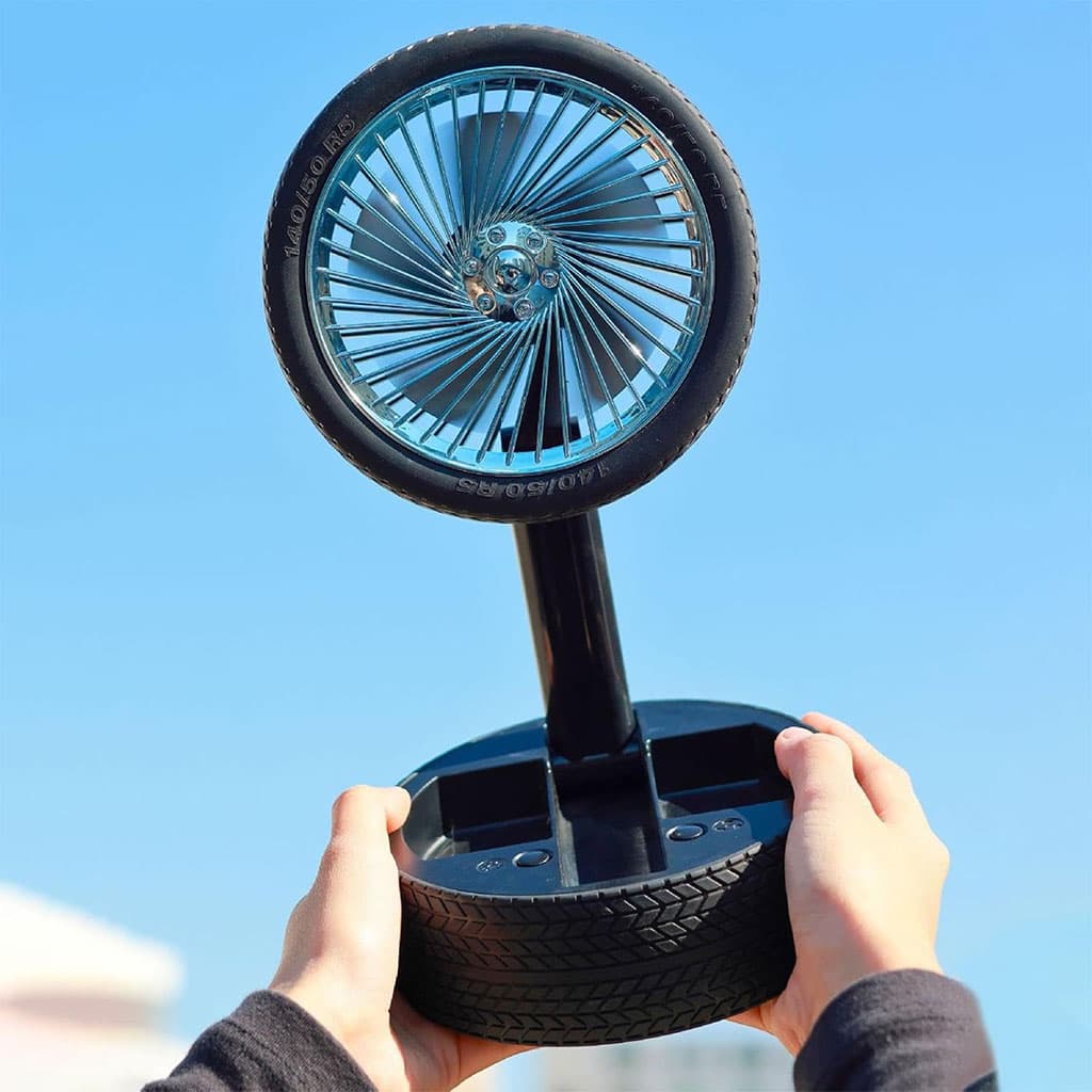 Ventilateur Pliable et Portable Forme Roue Silencieux avec 3 Vitesse – مروحة محمولة - Électronique - صورة 5