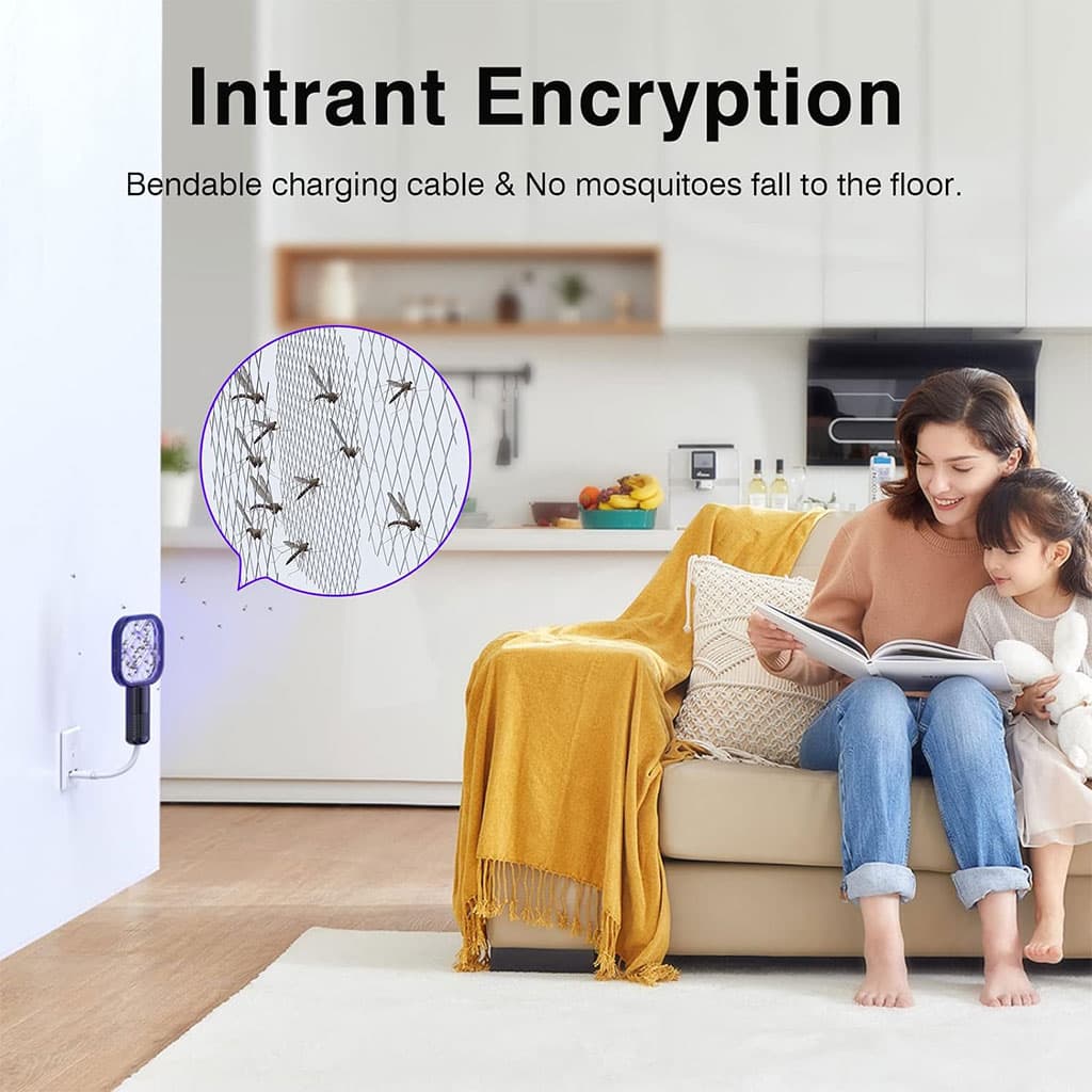 Mini Tapette à mouches USB avec Lumière LED Violette – مصيدة الناموس - Électronique - صورة 3