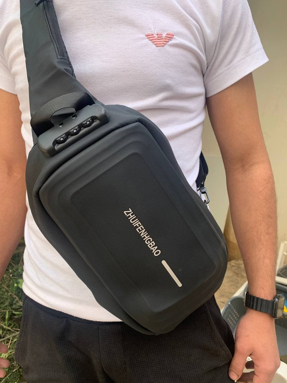 Sacoche Antivol Grande Capacité Étanche pour Hommes 2024 VS2 – حقيبة أغراض رجالية - Sac à dos et Mode - صورة حقيقية 5