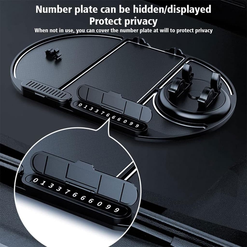 Tapis De Téléphone Antidérapant pour Voiture 6en1 Rotation à 360° – منظم أغراض في سيارة - Accessoires Auto/Moto - صورة 4