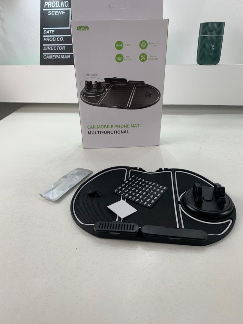 Tapis De Téléphone Antidérapant pour Voiture 6en1 Rotation à 360° – منظم أغراض في سيارة - Accessoires Auto/Moto - صورة حقيقية 7