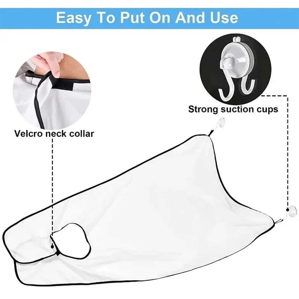 Bavoir à Barbe Pour Homme Tissue Imperméable – مأزر حلاقة يثبت على المرآة - Divers - صورة 3