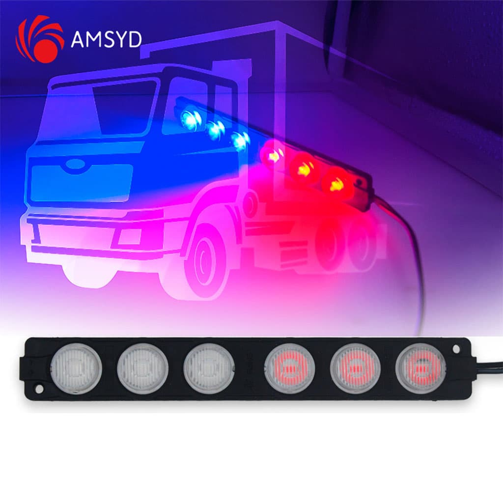 Feux stroboscopiques LED 12-24V 2 Couleur pour Véhicules 1Pcs – مصابيح إشارية ملونة - Accessoires Auto/Moto - صورة 6