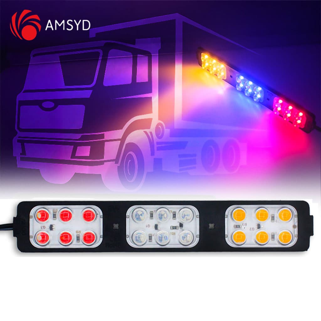 Feux stroboscopiques LED 12-24V 3 Couleur pour Véhicules 1Pcs – مصابيح إشارية ملونة - Accessoires Auto/Moto - صورة 2