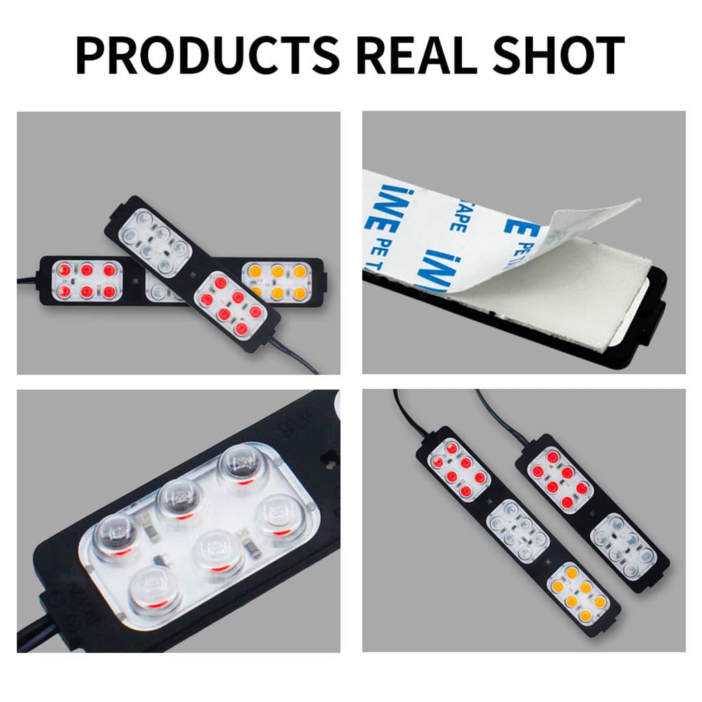 Feux stroboscopiques LED 12-24V 3 Couleur pour Véhicules 1Pcs – مصابيح إشارية ملونة - Accessoires Auto/Moto - صورة 3
