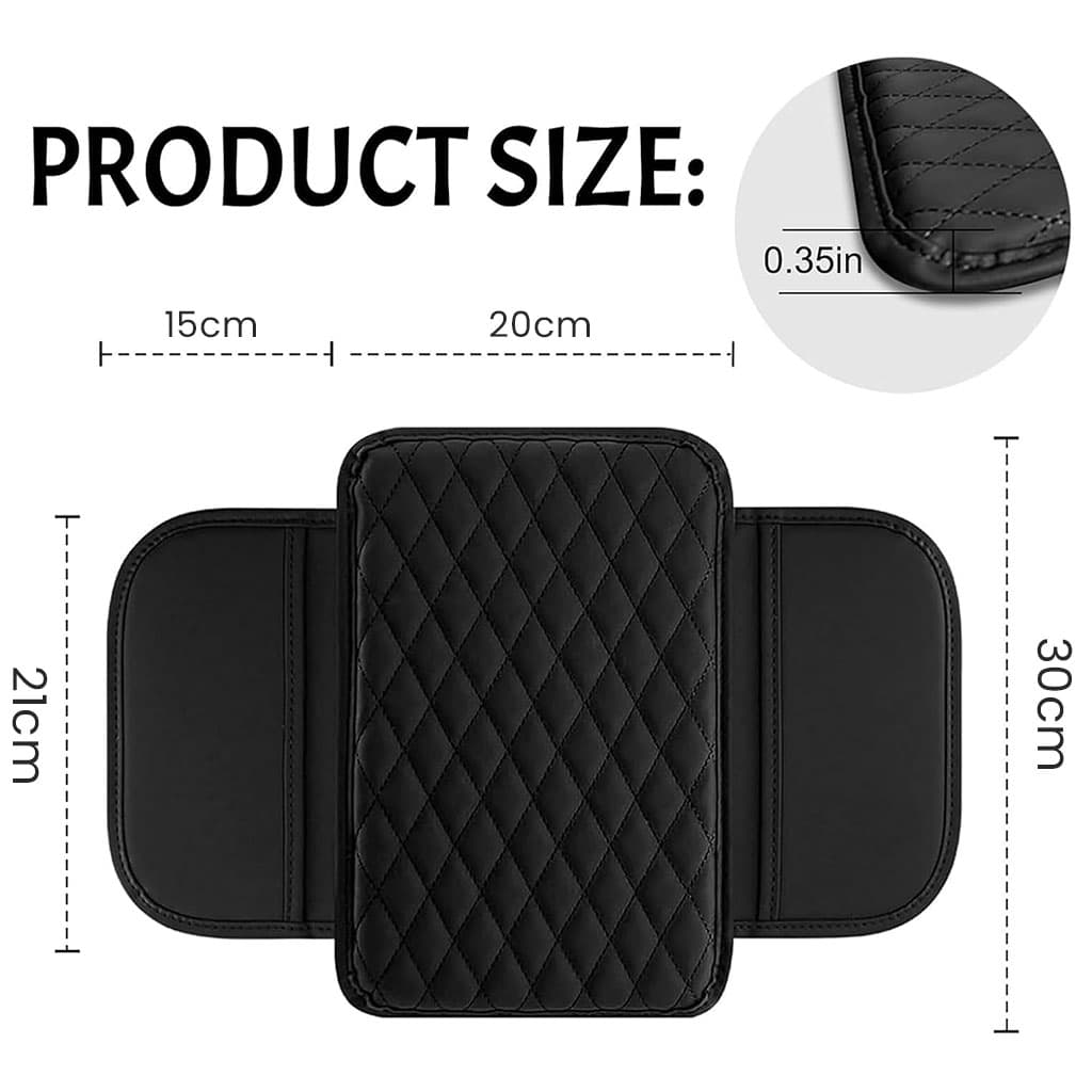 Housse fine pour Accoudoir de voiture en cuir avec 2 sacs de rangement - وسادة مسند الذراع في السيارة - Accessoires Auto/Moto - صورة 5