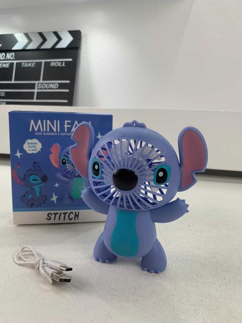 Mini Ventilateur USB Stitch – Design Mignon et Fonctionnel – مروحة محمولة - Électronique - صورة حقيقية 5