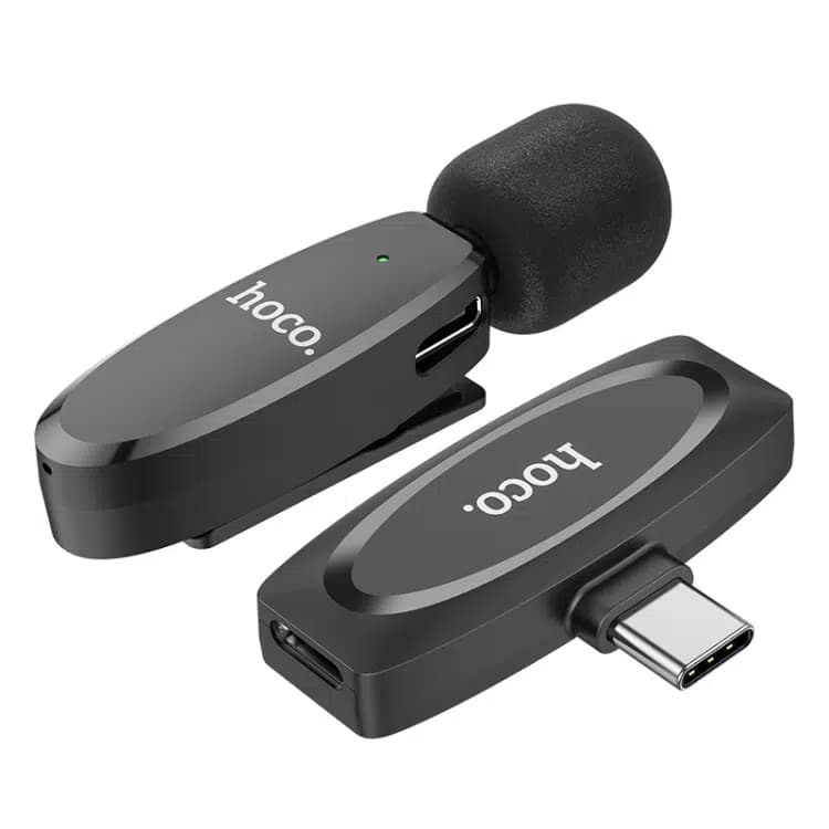 Hoco L15 Microphone Cravate Sans fil Type-C – ميكروفون لاسلكي أصلي - Électronique - صورة 2