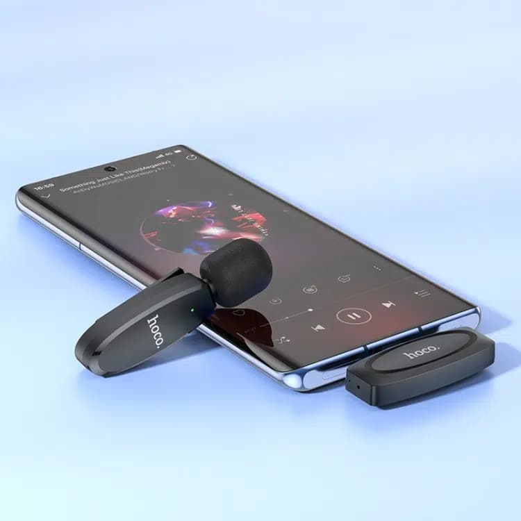 Hoco L15 Microphone Cravate Sans fil Type-C – ميكروفون لاسلكي أصلي - Électronique - صورة 4