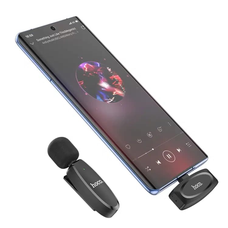 Hoco L15 Microphone Cravate Sans fil Type-C – ميكروفون لاسلكي أصلي - Électronique - صورة 5