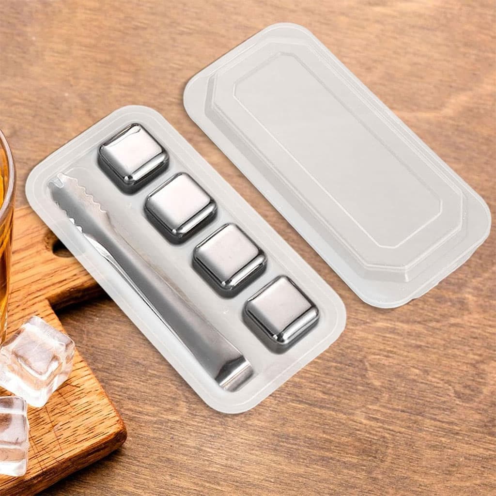 Pierres de glaçons réutilisables en acier inoxydable pour votre boisson – مكعبات الثلج للتبريد لمدة طويلة - Divers - صورة 5