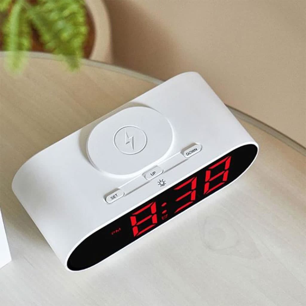 Horloge numérique LED et Chargeur Sans Fil GH9000 – ساعة منبه وشاحن لاسلكي - Électronique - صورة 3